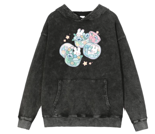 bunny Oversize Hoodie Washed 1