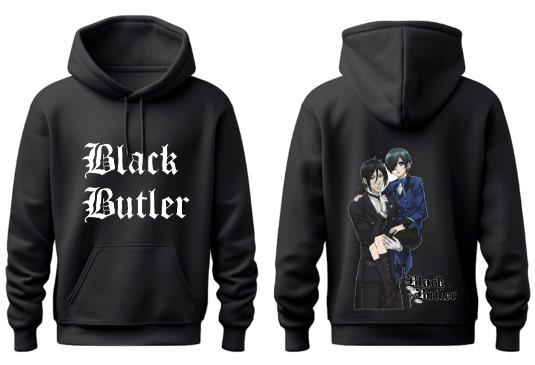 Black Butler One Size hoodie Black Back 1