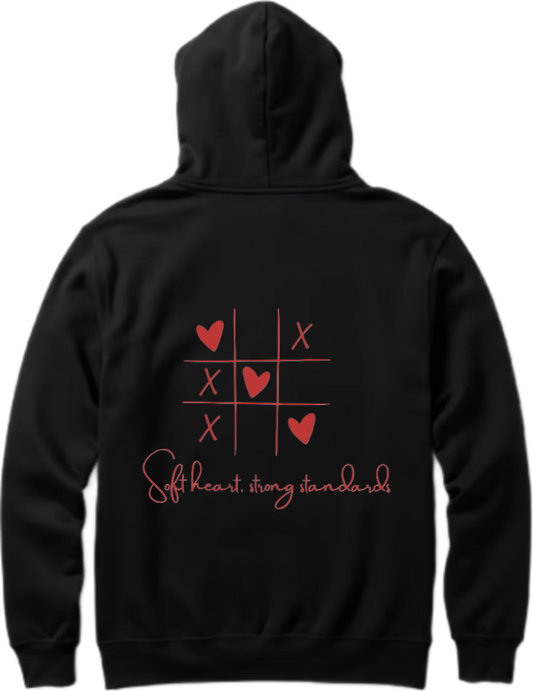 VaIentine coupIe Oversize Hoodie Black Back 1