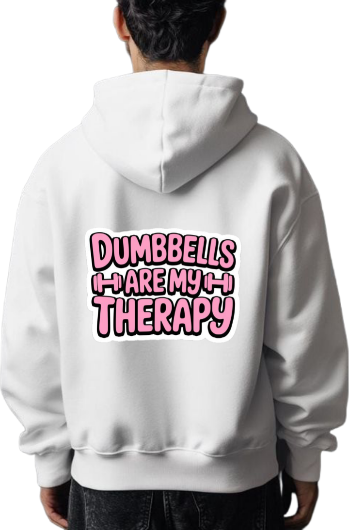 workout gym pilates Oversize Hoodie White Back 1