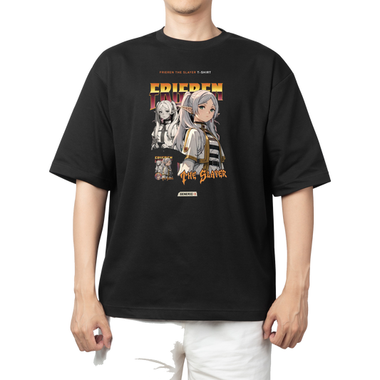 Frieren Beyond Journey's End t- shirt One Size Black 1