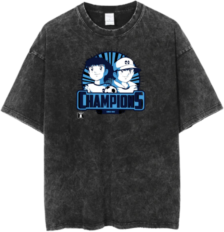 Captain Tsubasa t- shirt Over Size Washed 1