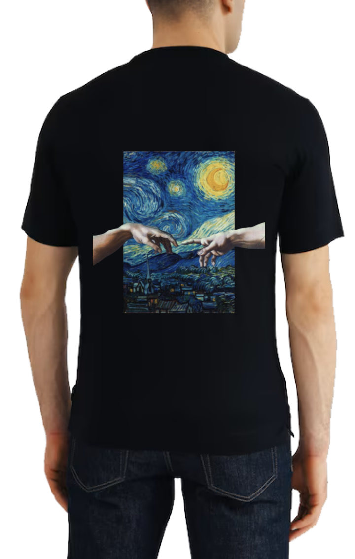 ليلة النجوم t- shirt One Size Black back 1