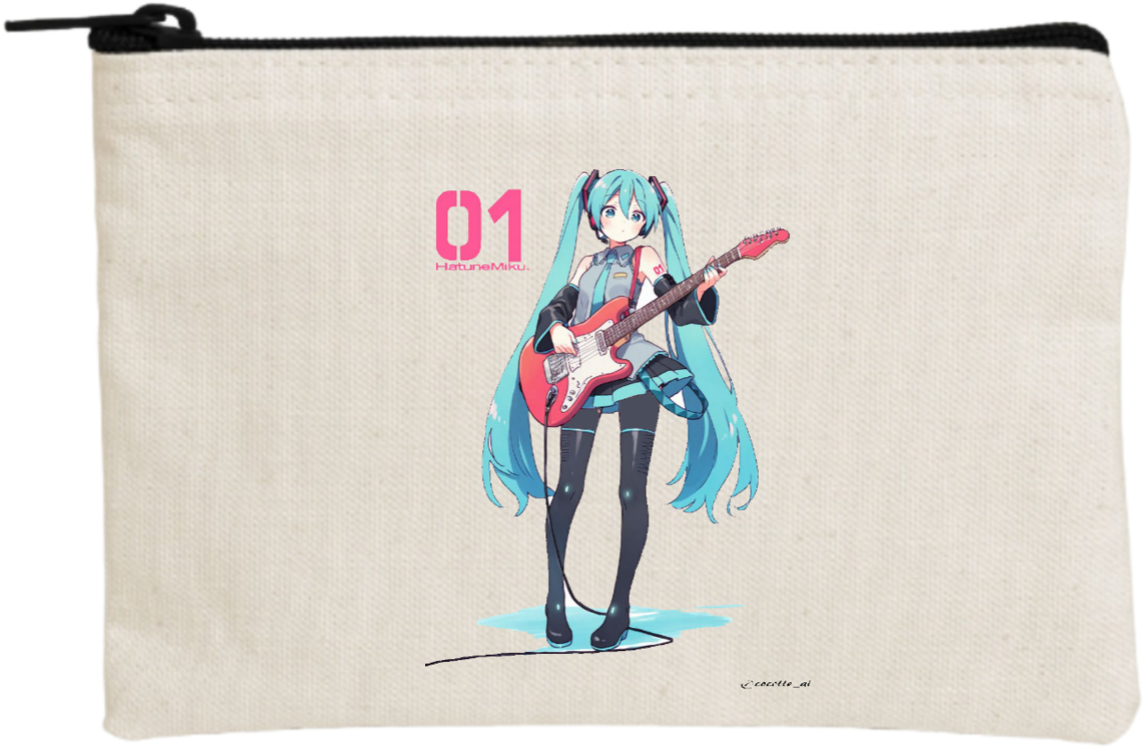 Hatsune Miku wallet pencil case Beige 1