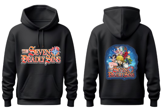 Anime Nanatsu no taizai seven deadly sins Oversize Hoodie Black Back 1