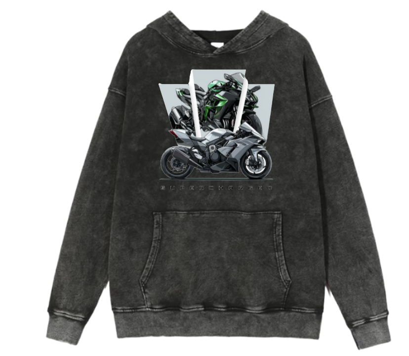 MOTOR CYCLE One Size hoodie Washed 1