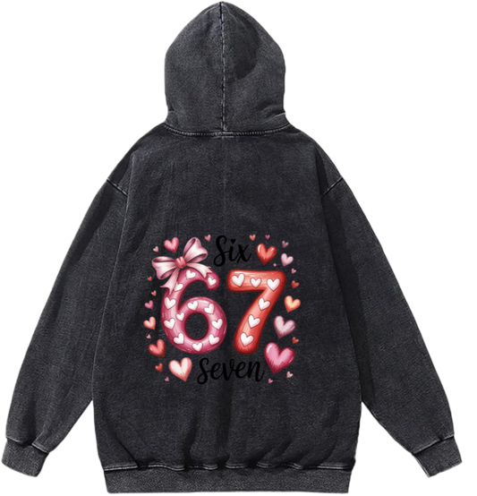67 designs Oversize Hoodie Washed Back 1