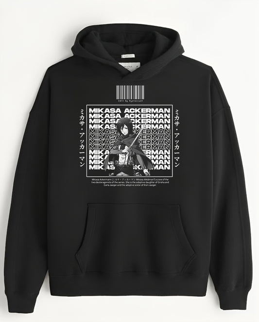 Anime Attack on titan shingeki no kyojin eren levi mikasa Aot black Oversize  HOODIE 47