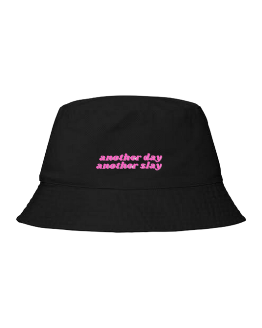 Bucket hat Fishman hat cap Black another day another slay 1