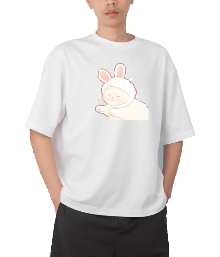 cat One Size t- shirt White 1
