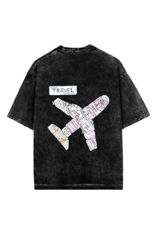 travel travellar One Size t- shirt Washed Back 1