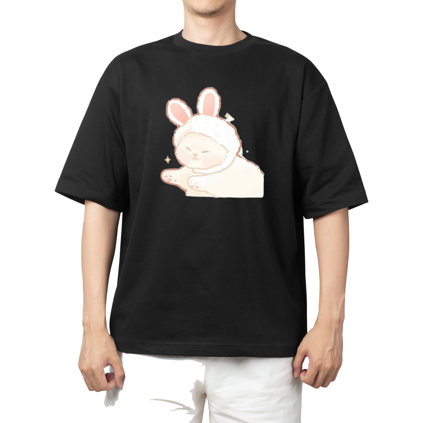cat One Size t- shirt Black 1