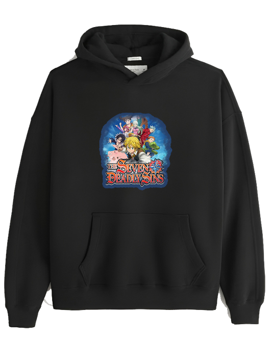 Anime Nanatsu no taizai seven deadly sins Oversize Hoodie Black 1