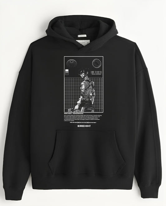 Anime Attack on titan shingeki no kyojin eren levi mikasa Aot black Oversize  HOODIE 52
