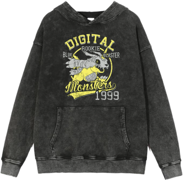 Digimon Adventure Over Size hoodie Washed 1