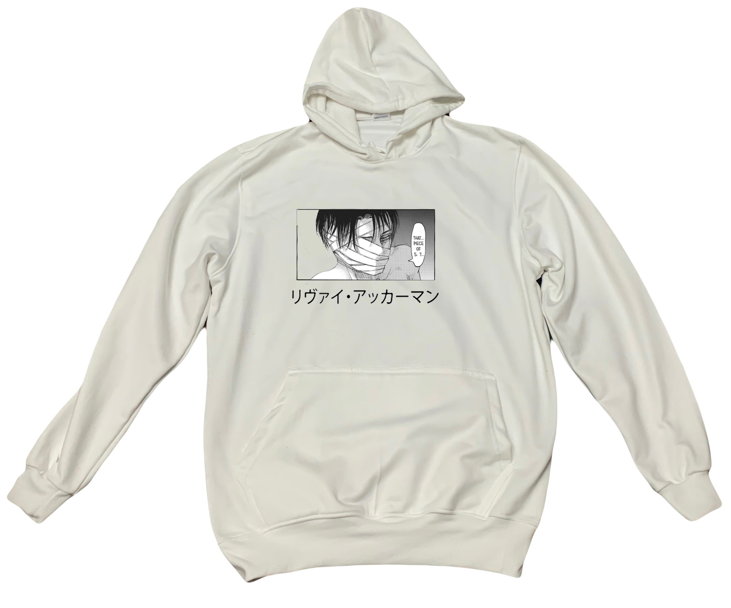 Anime Attack on titan shingeki no kyojin eren levi mikasa Aot White Oversize HOODIE 1