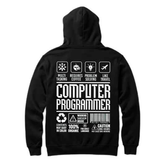 Back text COMPUTER PROGRAMMER oversize hoodie back 1