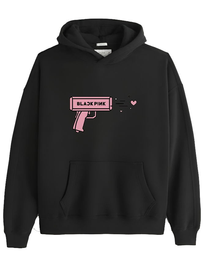 Black pink One Size hoodie Black 1