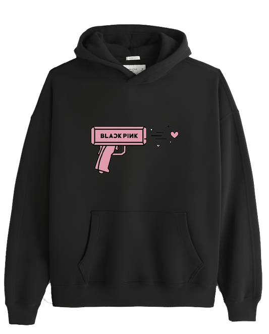 Black pink One Size hoodie Black 1