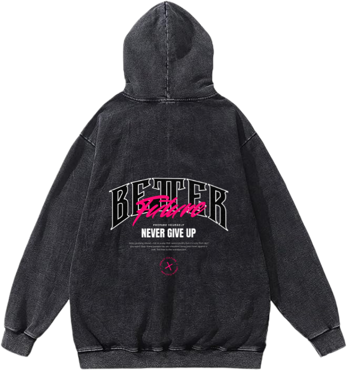 BELLER Over Size hoodie Washed Back 41