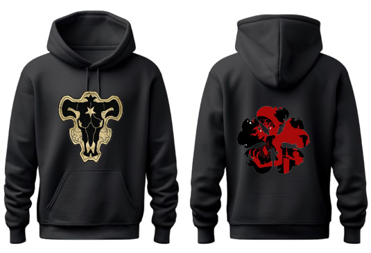 Black clover One Size hoodie Black Back 9