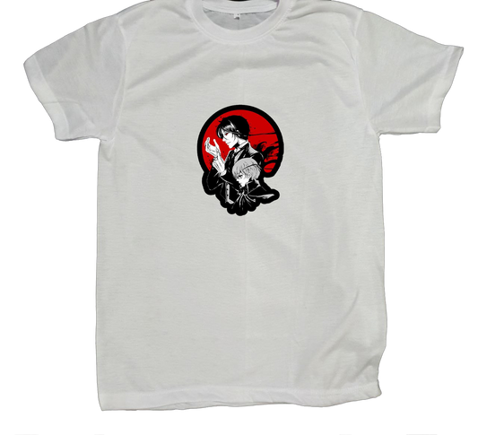 black butler t- shirt fat White 1