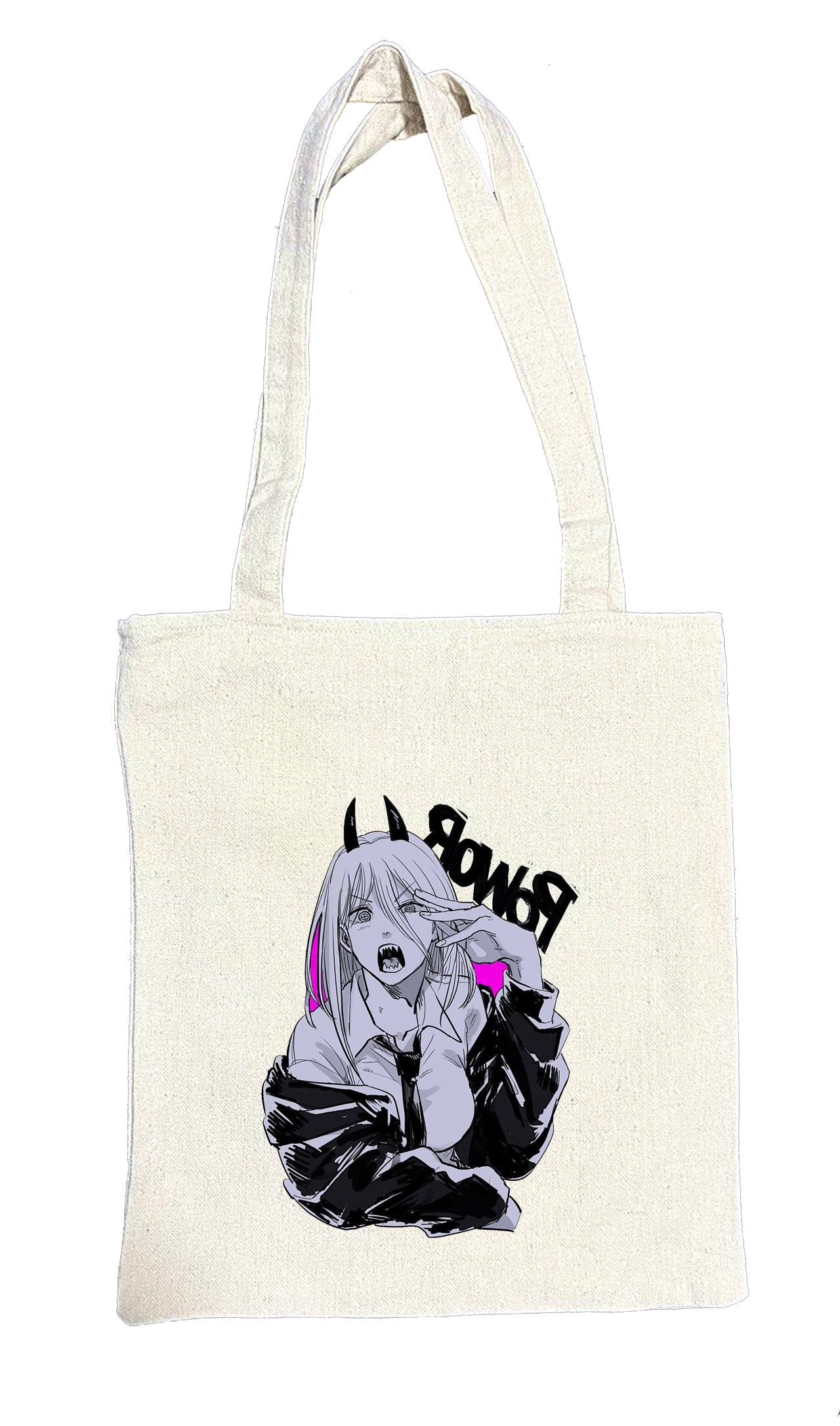 Chainsaw Man tote bag beige 4
