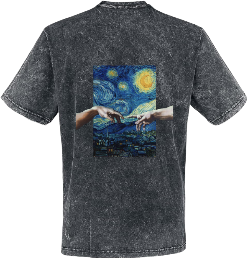 فان جوخ t- shirt One Size Washed Back 1