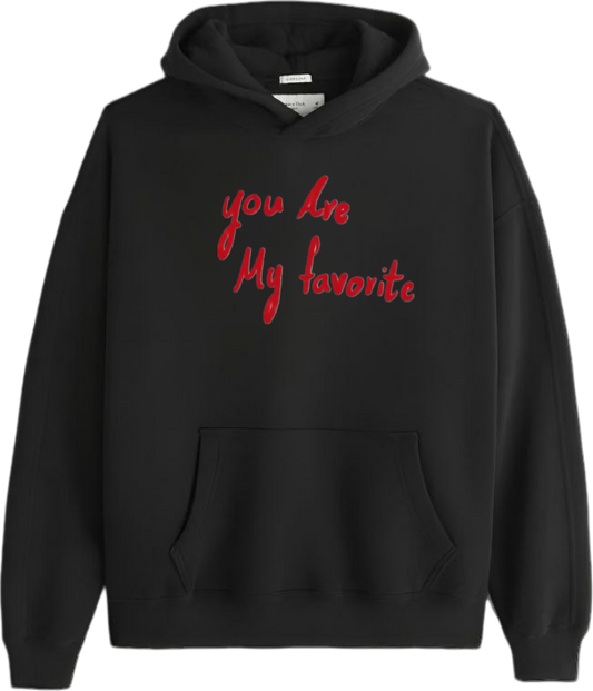 VaIentine coupIe Oversize Hoodie Black 1