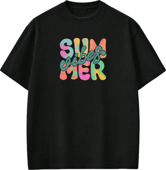 Summer Vibes t- shirt Black Back 1