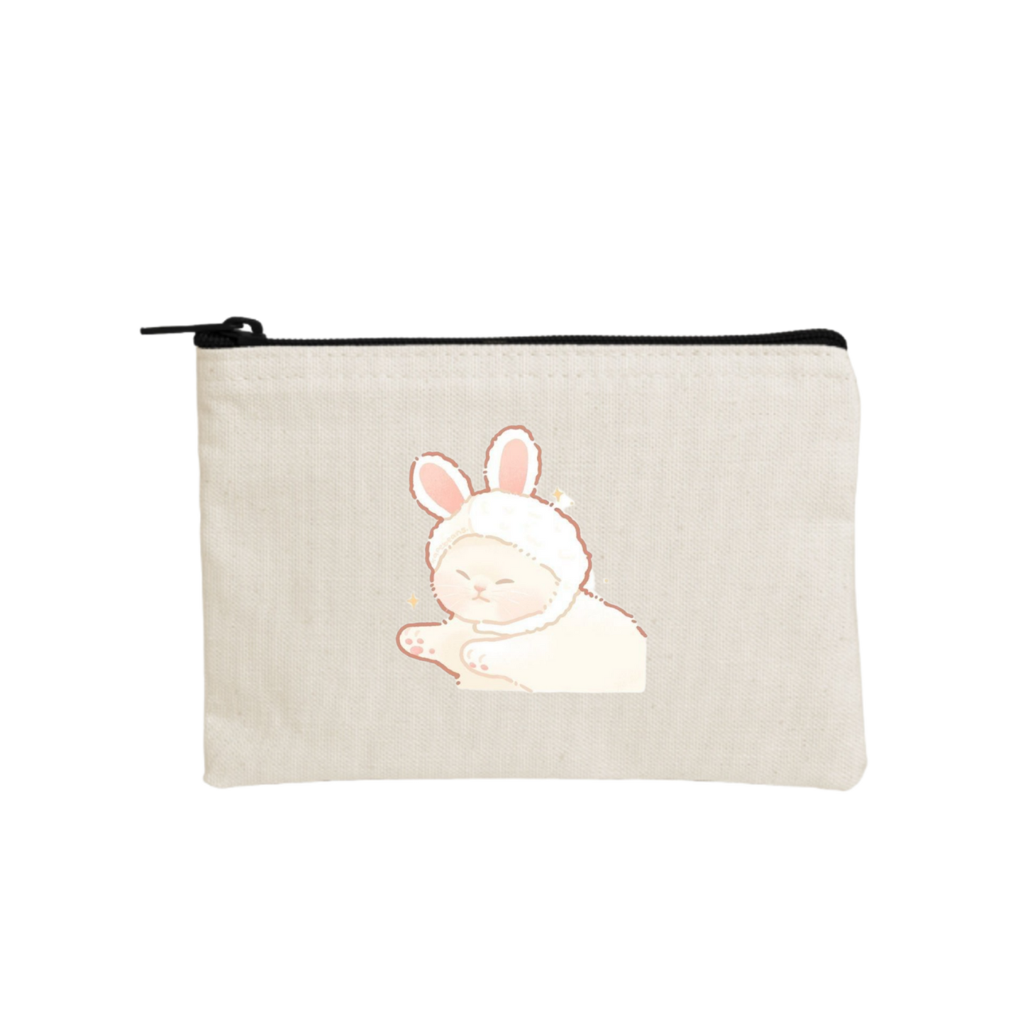 cat wallet pencil case Beige 1
