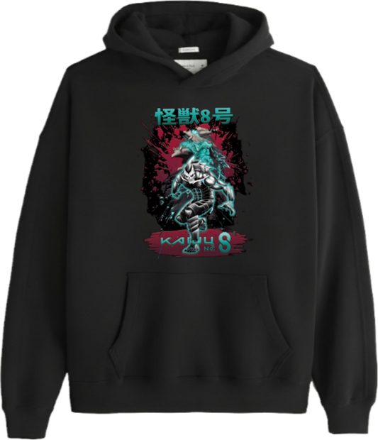 Kaiju No. 8 Over Size hoodie Black 1