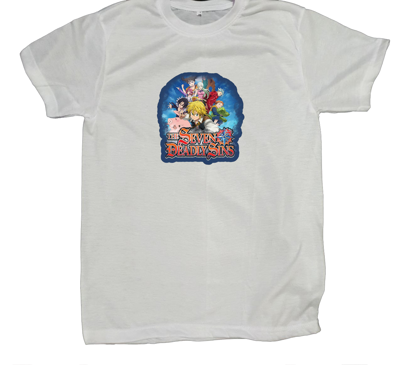 Anime Nanatsu no taizai seven deadly sins One Size t- shirt White 2
