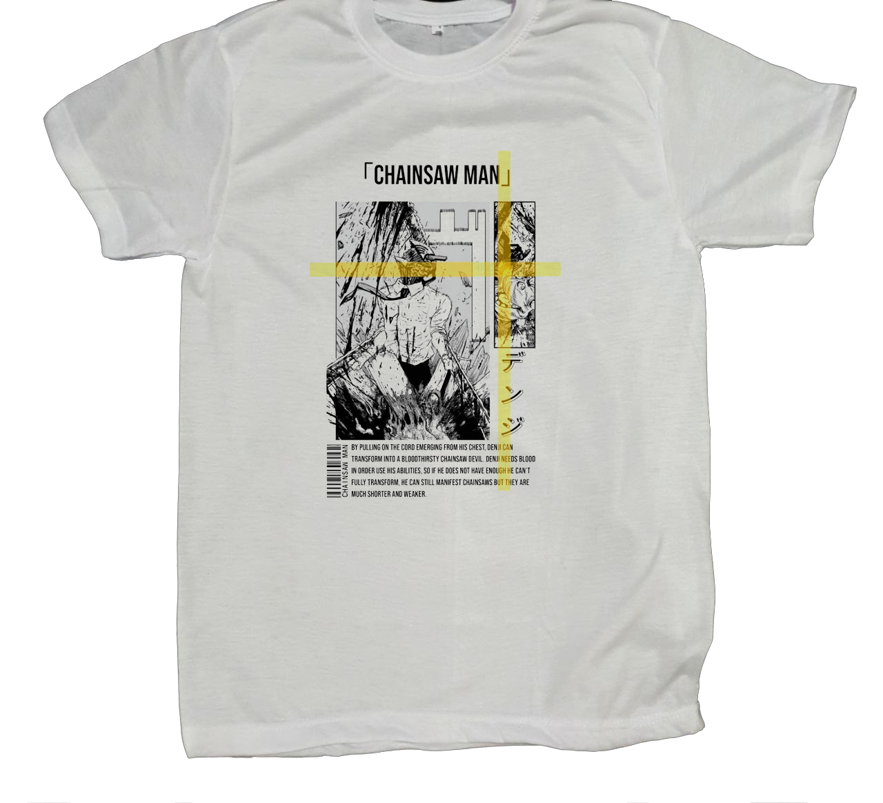 Chainsaw Man t- shirt fat White 1