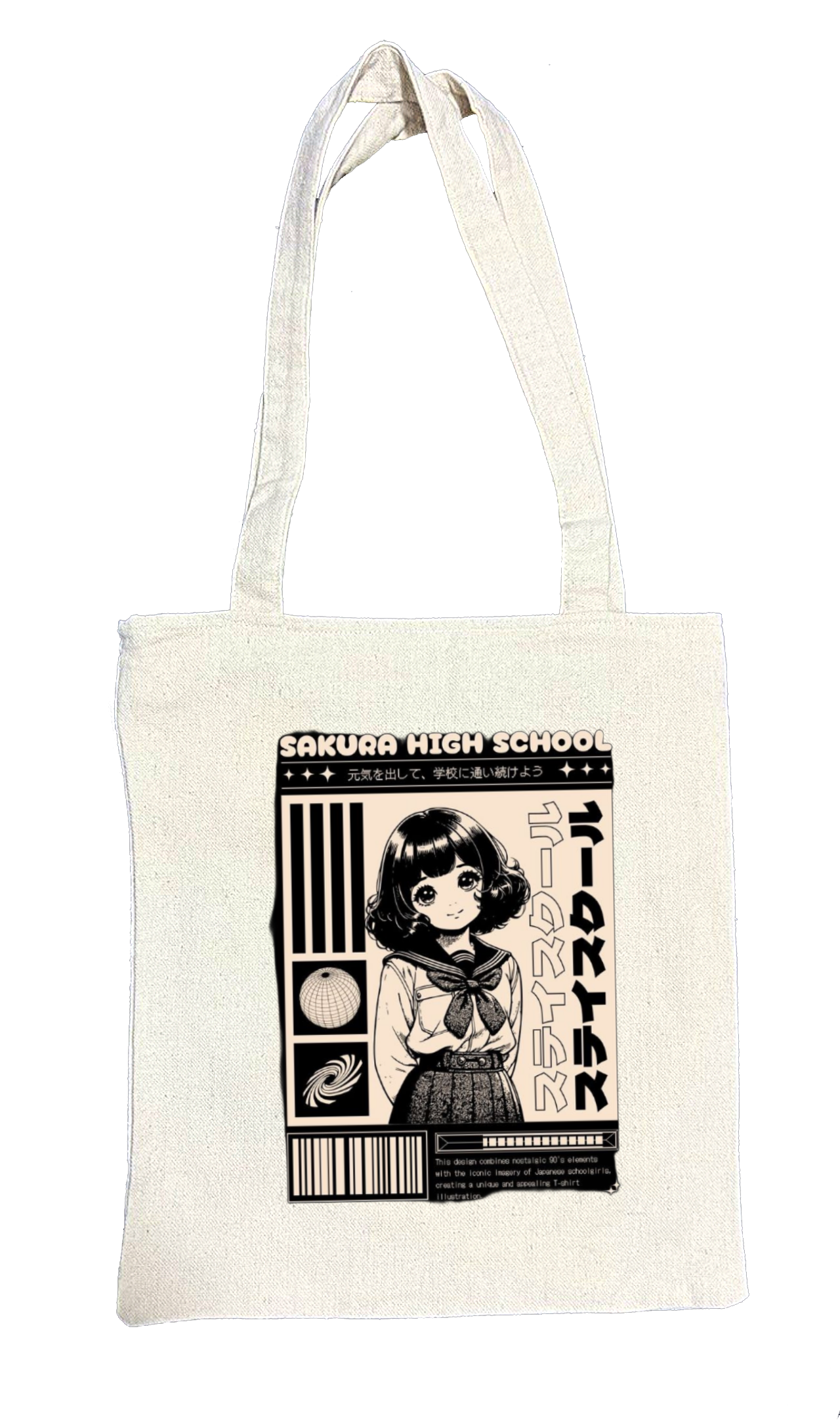 RANDOM ANIME GIRL tote bag Beige 1