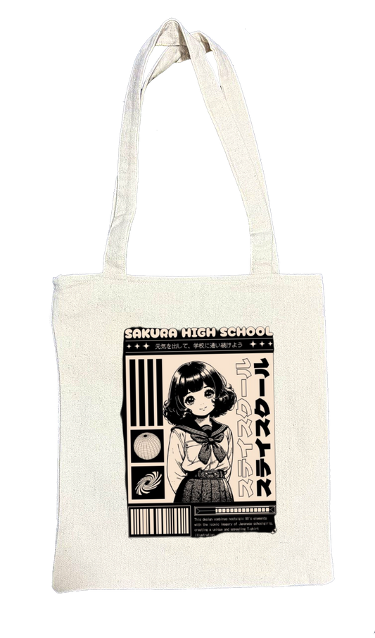 RANDOM ANIME GIRL tote bag Beige 1