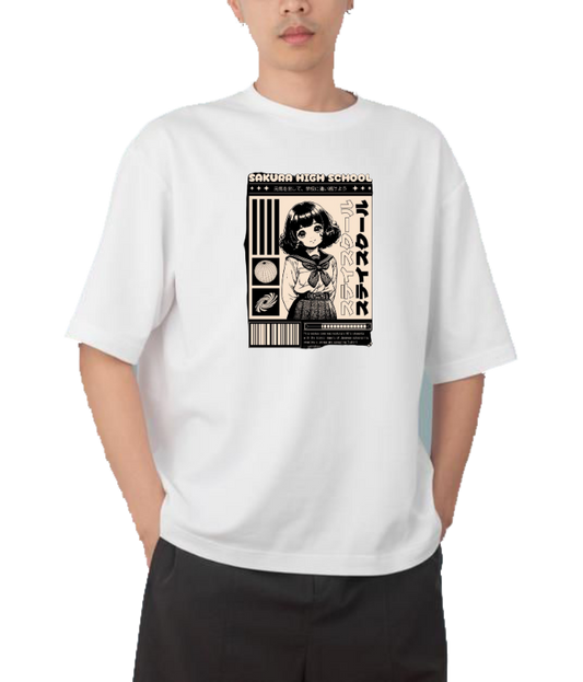 RANDOM ANIME GIRL t- shirt One Size White 1