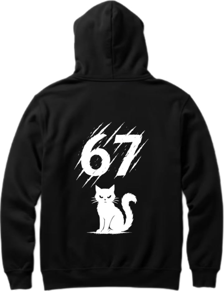 designs 67 Oversize Hoodie Black Back 1