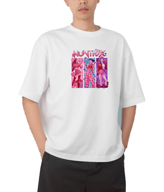 Hunterix kpop  Oversize t- shirt White 1