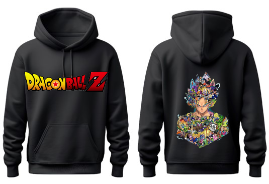 Dragon Ball One Size hoodie Black Back 1