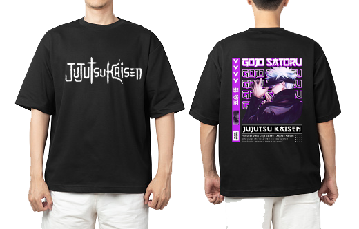 tjujutsu kaisen GOJO Oversize t- shirt Black Back  1