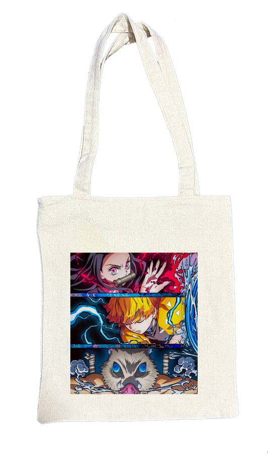 Anime Demon slayer nezuko tanjiro tote bag Beige 1