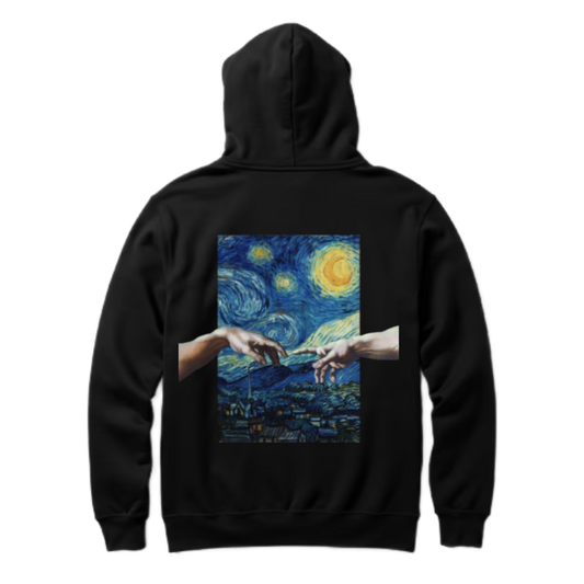 فان جوخ One Size hoodie Black Back 2