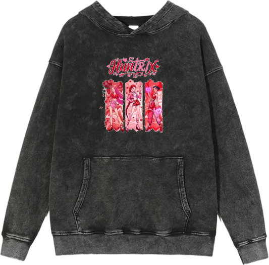 Hunterix kpop Oversize  Hoodie Washed gray 1
