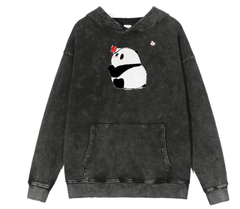 PANDA Oversize Hoodie Washed 1