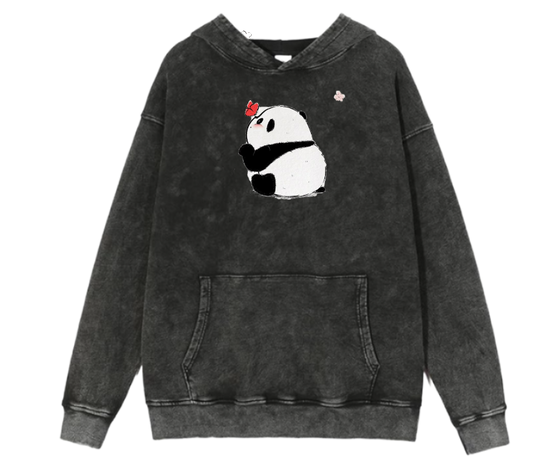 PANDA Oversize Hoodie Washed 1