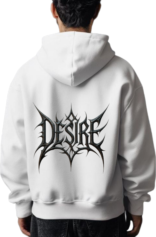 Goth Oversize Hoodie White Back 1