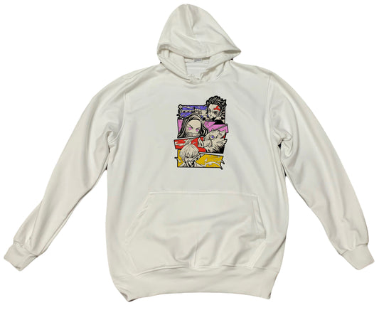 Anime Demon slayer nezuko tanjiro Oversize Hoodie White 1