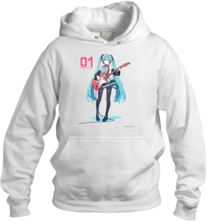 Hatsune Miku One Size hoodie White 1