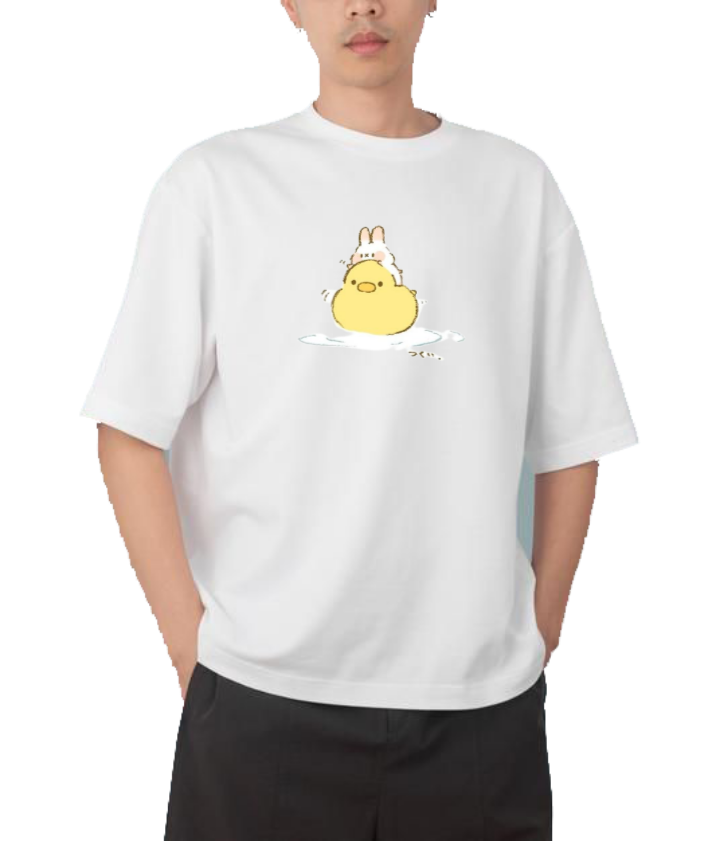duck One Size t- shirt  White 1